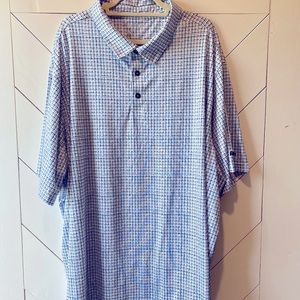 Reebok Golf Shirt. Big and Tall. 4XL. Blue white